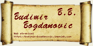 Budimir Bogdanović vizit kartica